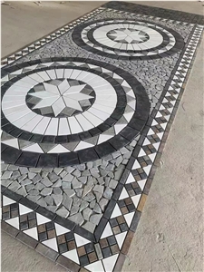 Inlaid Stone Mosaic Floor Craft Tile Slate Handmade Pattern