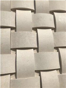 Interior 3D Stone Wall Decor Panel Limestone CNC Basket Tile Interior 3D Stone Wall Decor Panel Limestone CNC Basket Tile