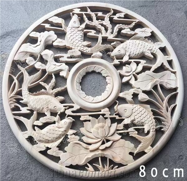 Interior Stone Laser Low Relief Marble Wall Relief Sculpture