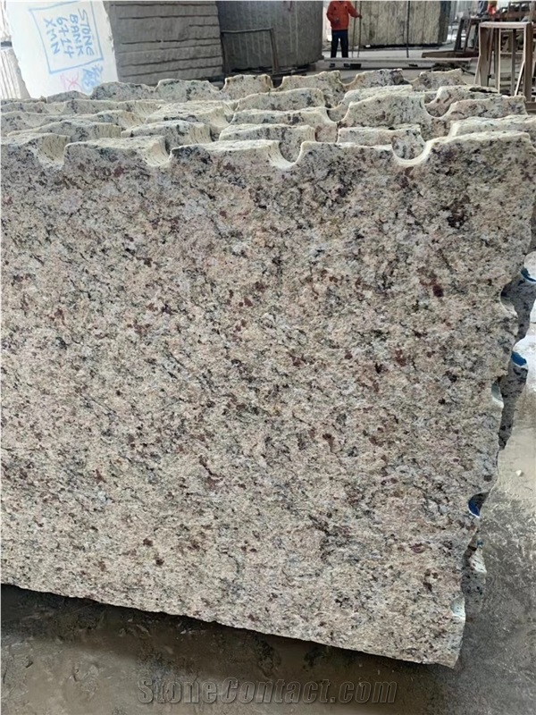 Leathered Granite Slab Giallo Santa Exotic Slab Wall Tile
