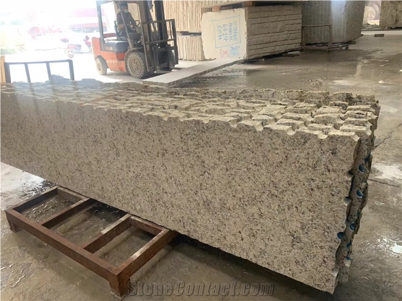 Leathered Granite Slab Giallo Santa Exotic Slab Wall Tile