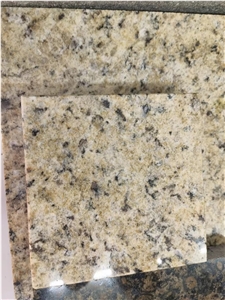 Leathered Granite Slab Giallo Santa Exotic Slab Wall Tile