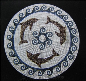 Marble Inlaid Mosaic Craft Stone Butterfly Mosaic Art Work