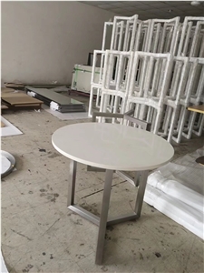 Marble Interior Round Dining Table Stone Home Cafe Furniture