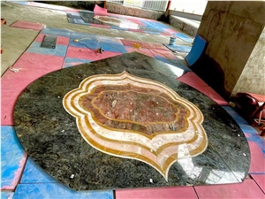 New Design Stone Carpet Medallion Onyx Floor Waterjet Tile