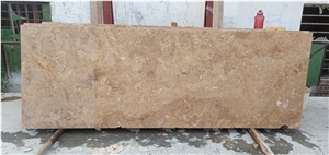 Persian Stone Slab Beige Travertine Veincut Slab For Kitchen