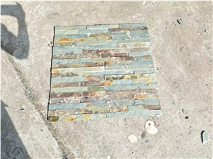 Rusty Slate Ledger Stone Panel Exterior Stacked Wall Veneer