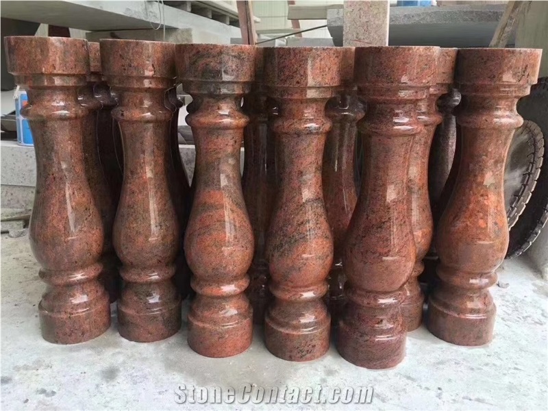 Stair Stone Balusters Granite Absolute Black Balustrade Pier