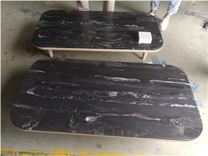 Stone Interiro Reception Desk Marble Marquina Office Table