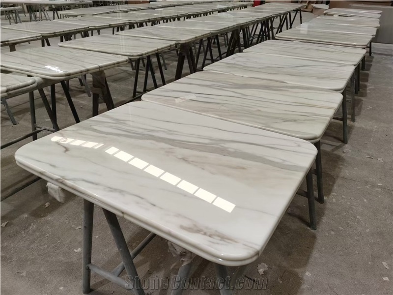 Stone Interiro Reception Desk Marble Marquina Office Table