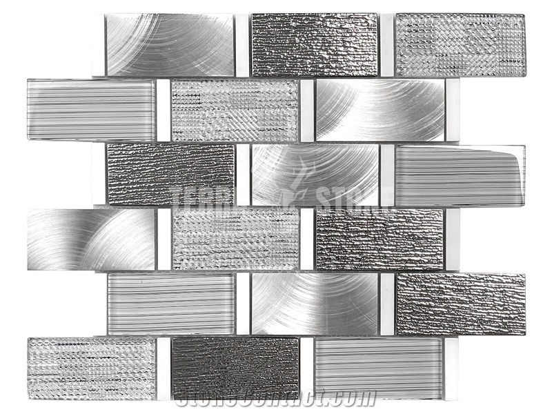 3" X 6" Glossy Mosaic Crystal Glass Subway Tile