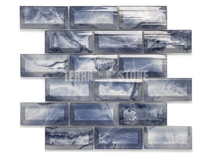 3"X6" Subway Glass Mosaic Tiles Kitchen Wall