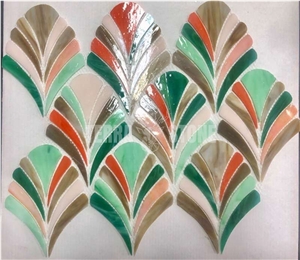 300*300Mm Multi Colors Mixed Art Glass Mosaic Tiles 300*300Mm Multi Colors Mixed Art Glass Mosaic Tiles