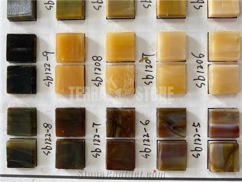 300*300Mm Multi Colors Mixed Art Glass Mosaic Tiles