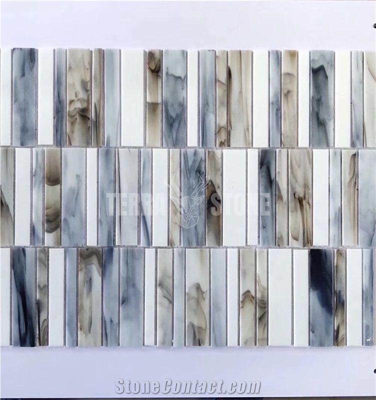 3Mm 4Mm 5Mm Thickness Stained Glass Mosaic Tiles