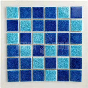 Blue Ceramic Swimming Pool Mosaic Tile