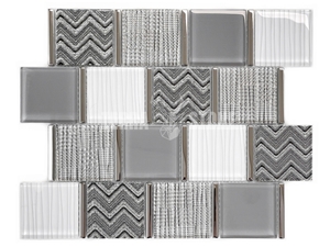 Brick Mosaic Subway Tile White Marble Mosaic Glass