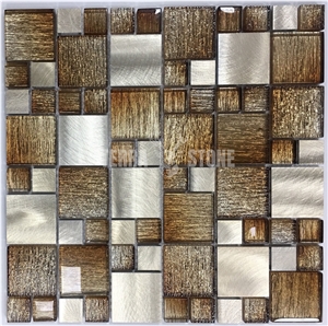 Building Materials Aluminum Glass Mixed Mosaic Tiles Building Materials Aluminum Glass Mixed Mosaic Tiles