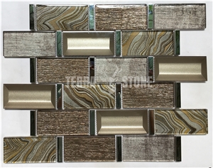 Colors Glossy Crystal 3*6 Glass Subway And Glass Pencil Tile