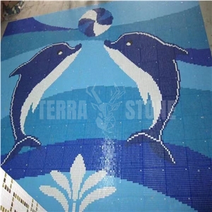 Custom Design Mural Tiles Outdoor Pool Ceramic Mosaic