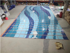Custom Design Mural Tiles Outdoor Pool Ceramic Mosaic