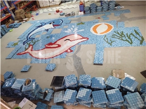 Custom Design Mural Tiles Outdoor Pool Ceramic Mosaic