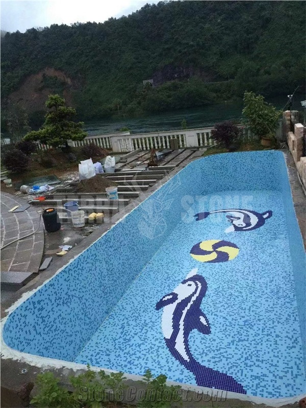 Custom Design Mural Tiles Outdoor Pool Ceramic Mosaic