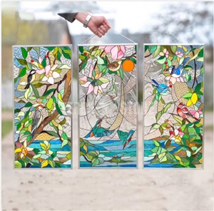 Customized Mosaic Pattern Glass Tile Art Wall Mural Glass Mosaic Pictures