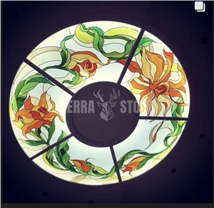Customized Mosaic Pattern Glass Tile Art Wall Mural Glass Mosaic Pictures