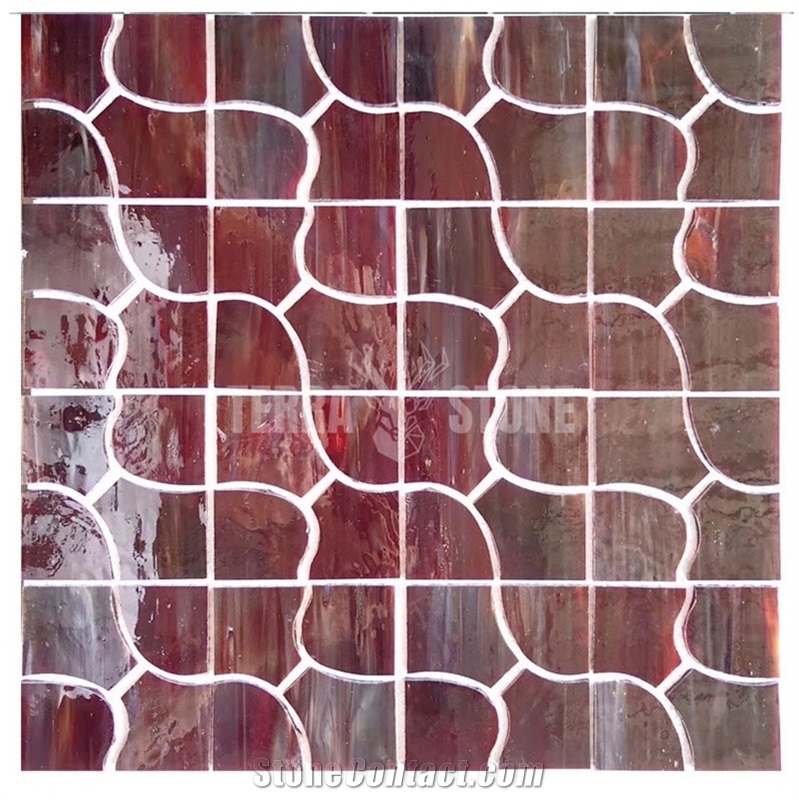 Design Tile Stained Glass Mosaic For Kitchen Backsplash