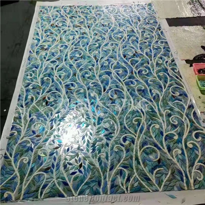 Glass Mosaic Mural For Interior Wall Decoration