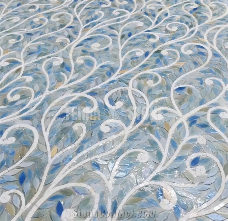 Glass Mosaic Mural For Interior Wall Decoration