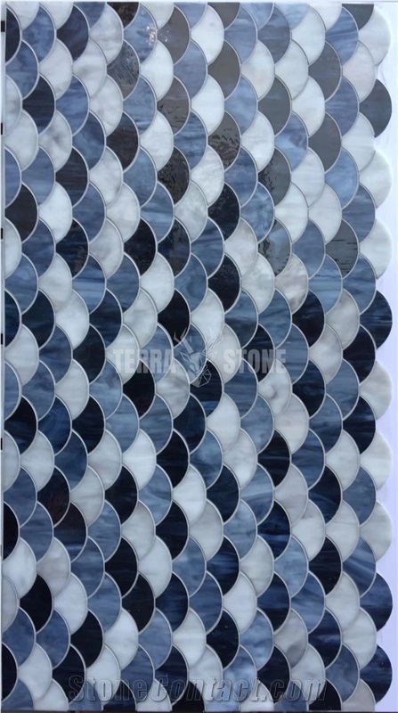 Glass Mosaic Tile Bathroom Wall And Backsplash