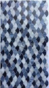 Glass Mosaic Tile Bathroom Wall And Backsplash