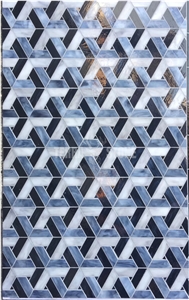 Glass Mosaic Tile Bathroom Wall And Backsplash