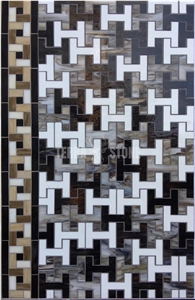 Glass Mosaic Tile Bathroom Wall And Backsplash