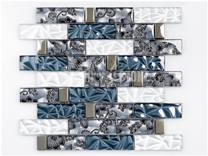 Glass Mosaic Tiles For Residential Interior Wall Bathroom