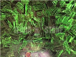 Green Semiprecious Stone Slabs Panels Stone Wall Tiles