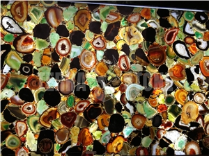 Green Semiprecious Stone Slabs Panels Stone Wall Tiles
