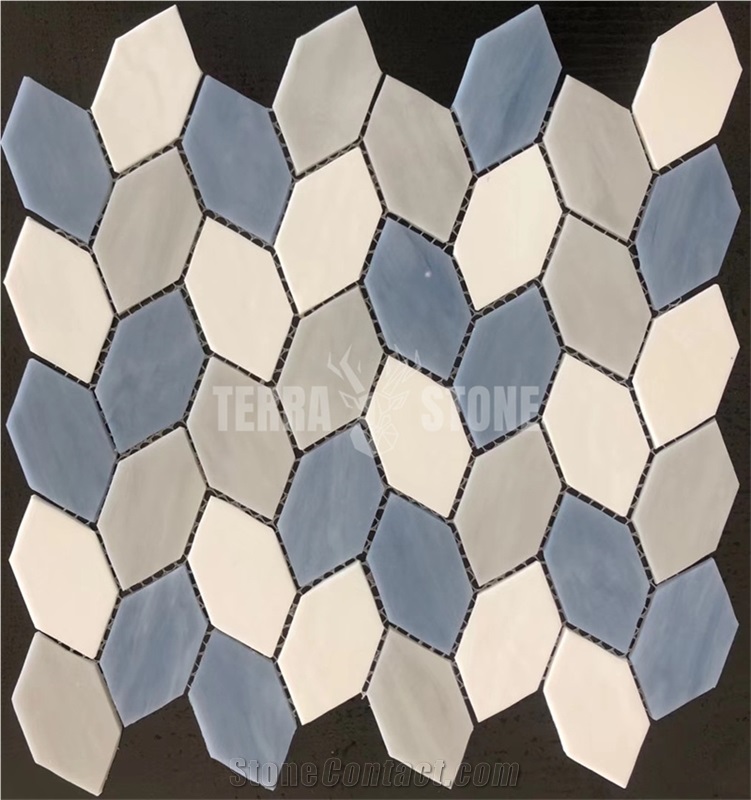 Iredescent Leaves Pattern Mosaic Glass Tile Wall Mosaics