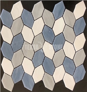 Iredescent Leaves Pattern Mosaic Glass Tile Wall Mosaics