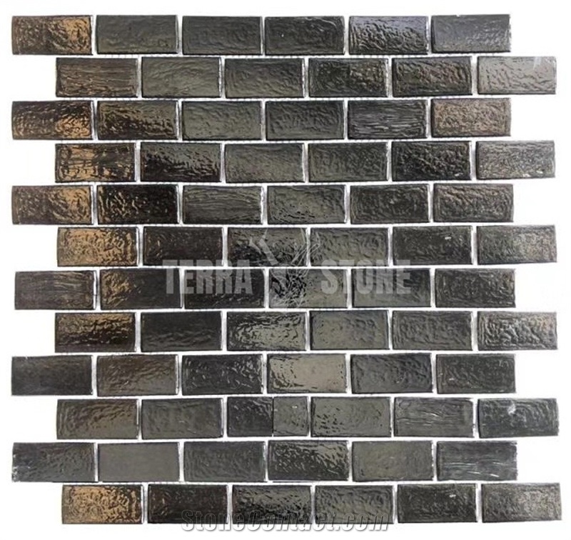 Iridescent Glass Mosaic Tile Blue Mosaics