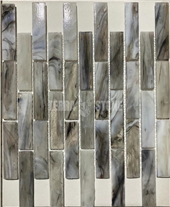 Iridescent Glass Mosaic Tile Blue Mosaics
