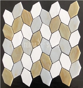 Leaf Pattern Stained Glass Mosaic Pattern