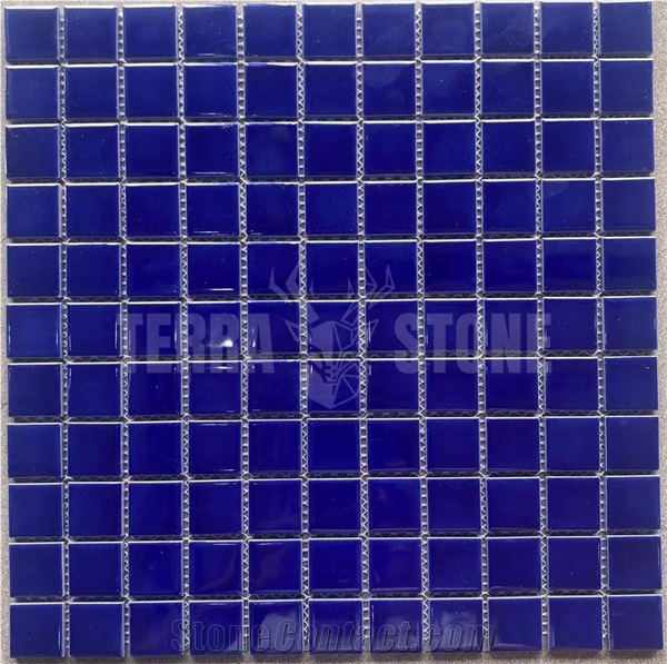 Mixed Color Blue Ceramic Green Mosaic Tile Swimming Pool