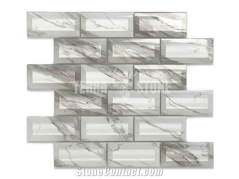 Modern New Design 3X6 Glass Subway Mosaic Tile