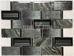 Modern New Design 3X6 Glass Subway Mosaic Tile