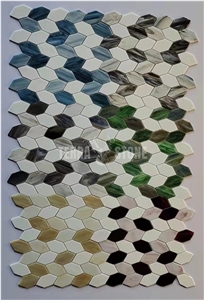 Mosaic Tiles Rectangular Square Decorated Glass Mosaic Tiles