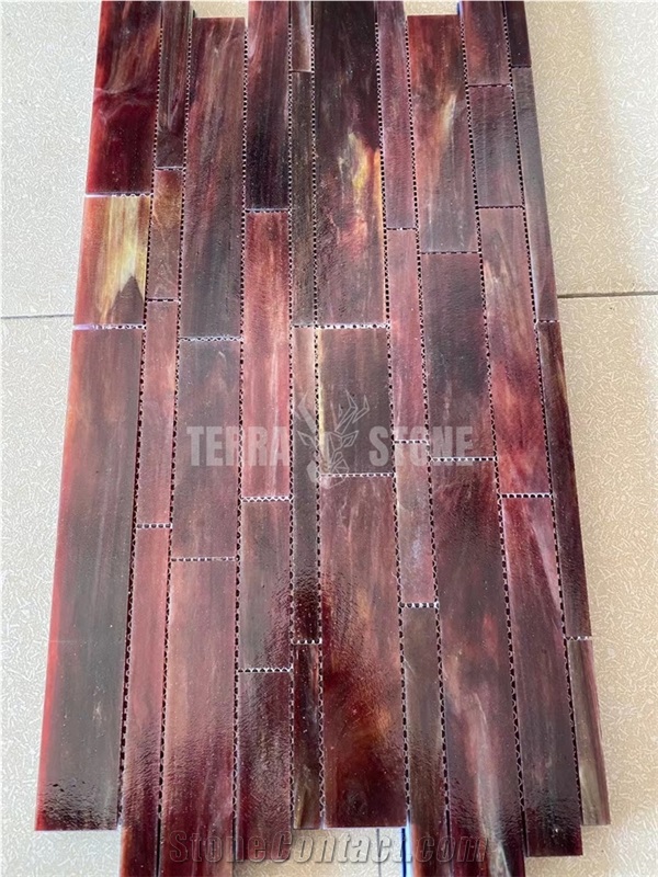 Mosaic Tiles Rectangular Square Decorated Glass Mosaic Tiles