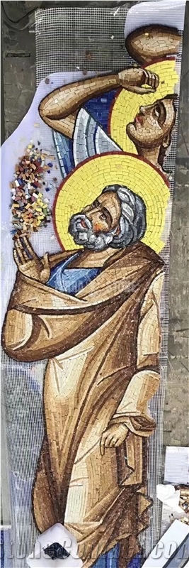 Religious Glass Mosaic Church Mosaic Pattern